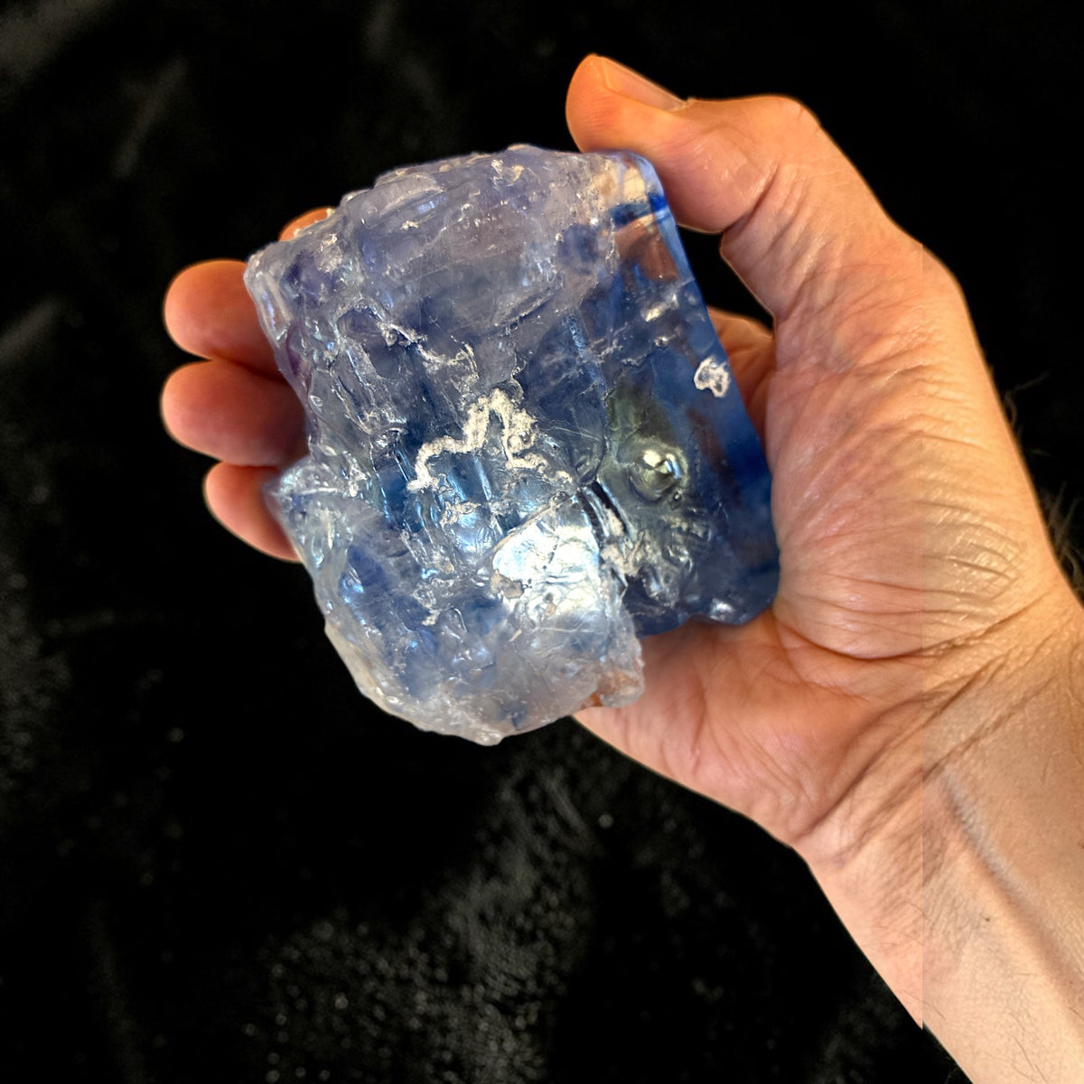 Blue Halite Specimen - Turkey, 450g