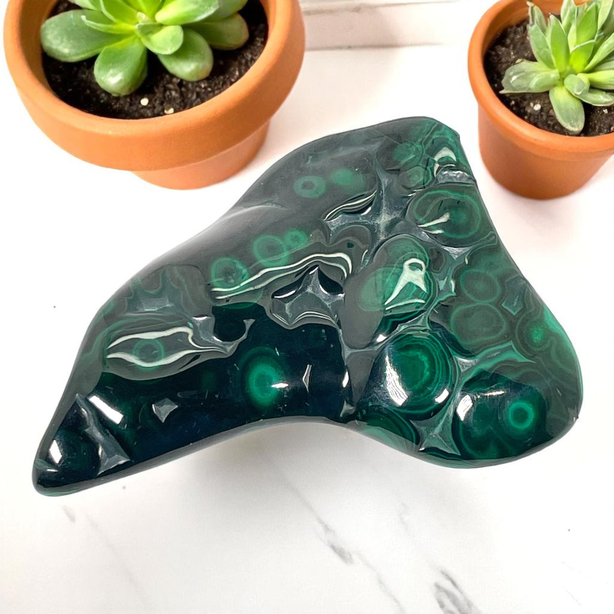 Malachite Freeform - Democratic Republic of the Congo, 350g