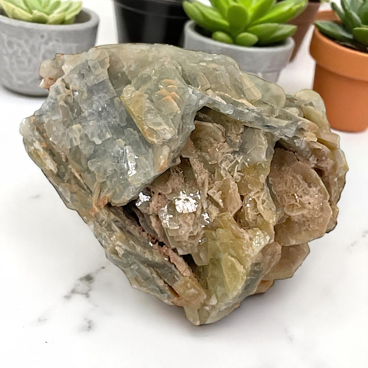 Blue Barite Crystal Specimen - Stoneham, CO, 349g