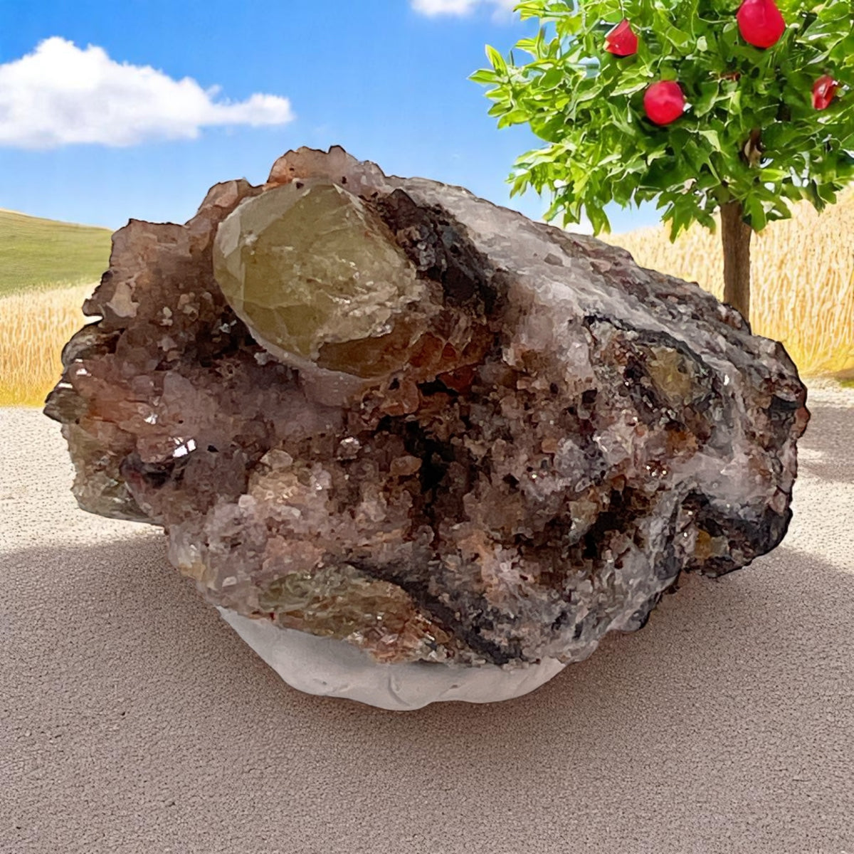 Yellow/Green Apatite Crystal Cluster - Mexico, 115.7g