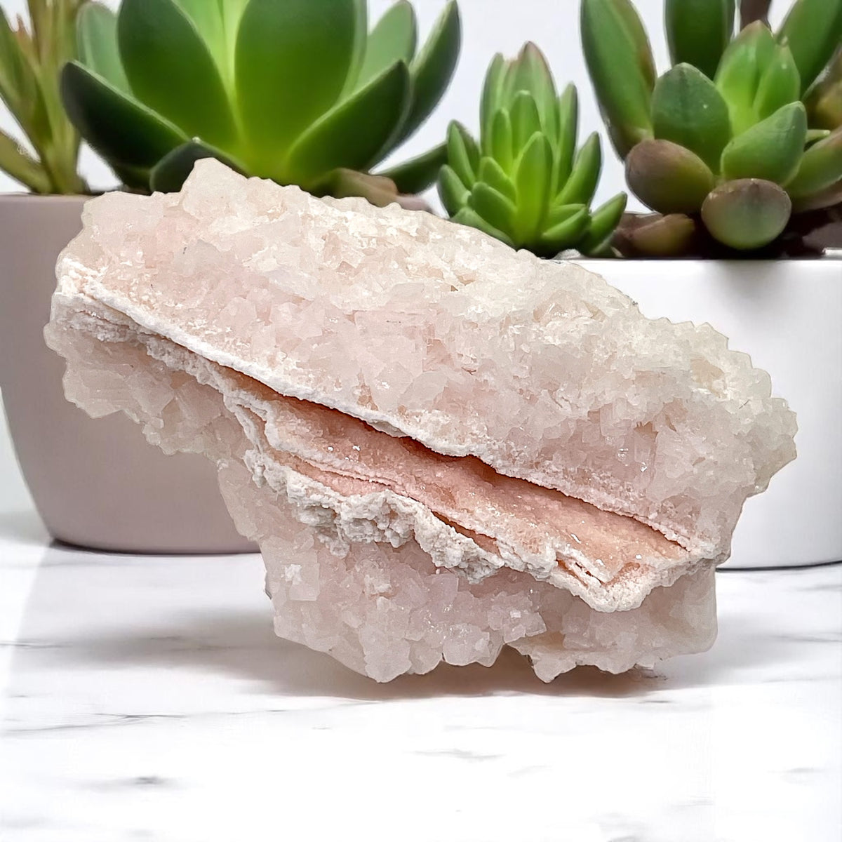 Pink Halite Crystal Specimen - Searles Lake, CA, 346g