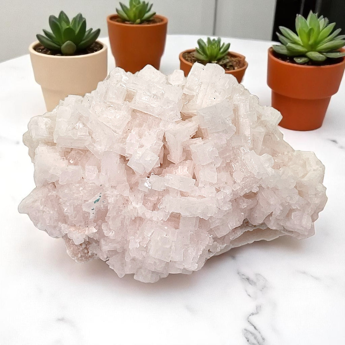 Pink Halite Crystal Specimen - Searles Lake, CA, 346g