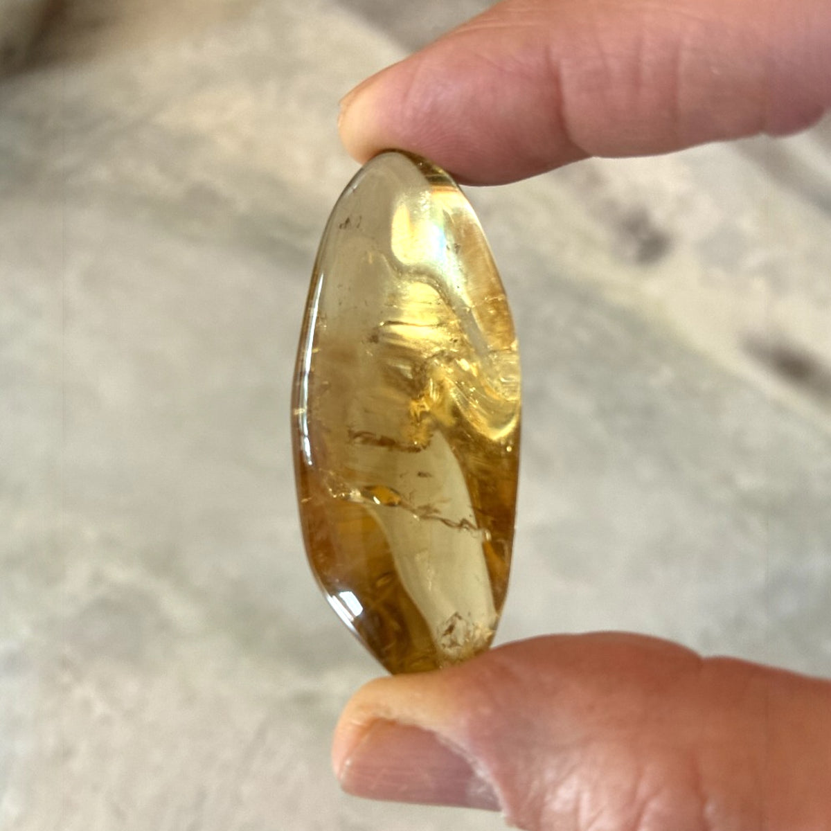 Yellow Citrine Polished - Zambia, 38.9g