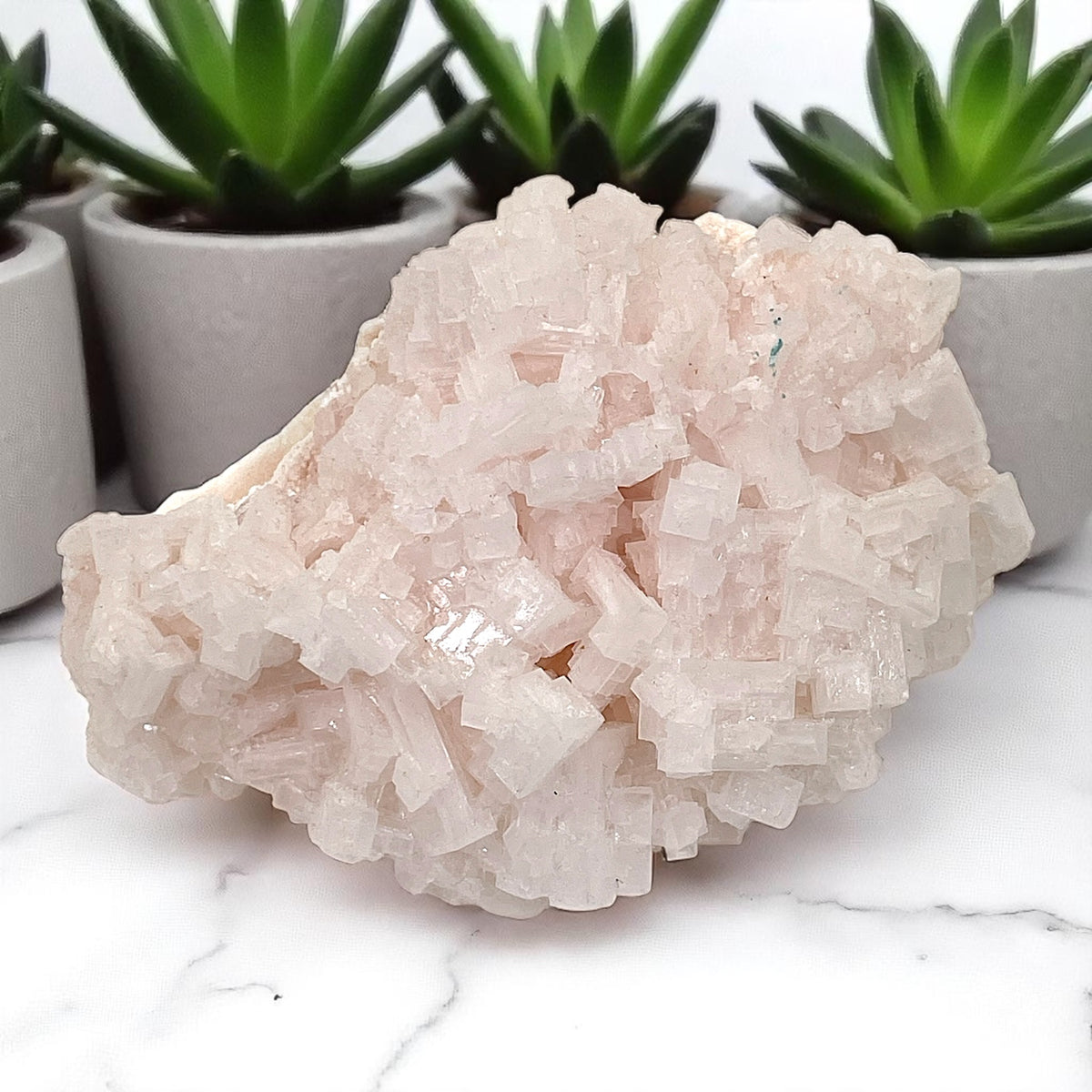 Pink Halite Crystal Specimen - Searles Lake, CA, 346g