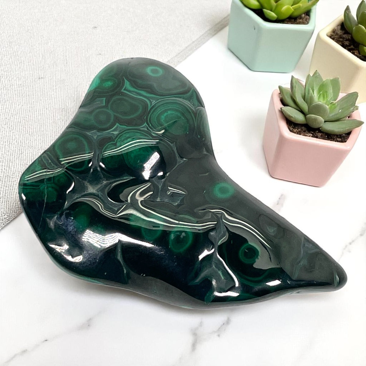 Malachite Freeform - Democratic Republic of the Congo, 350g