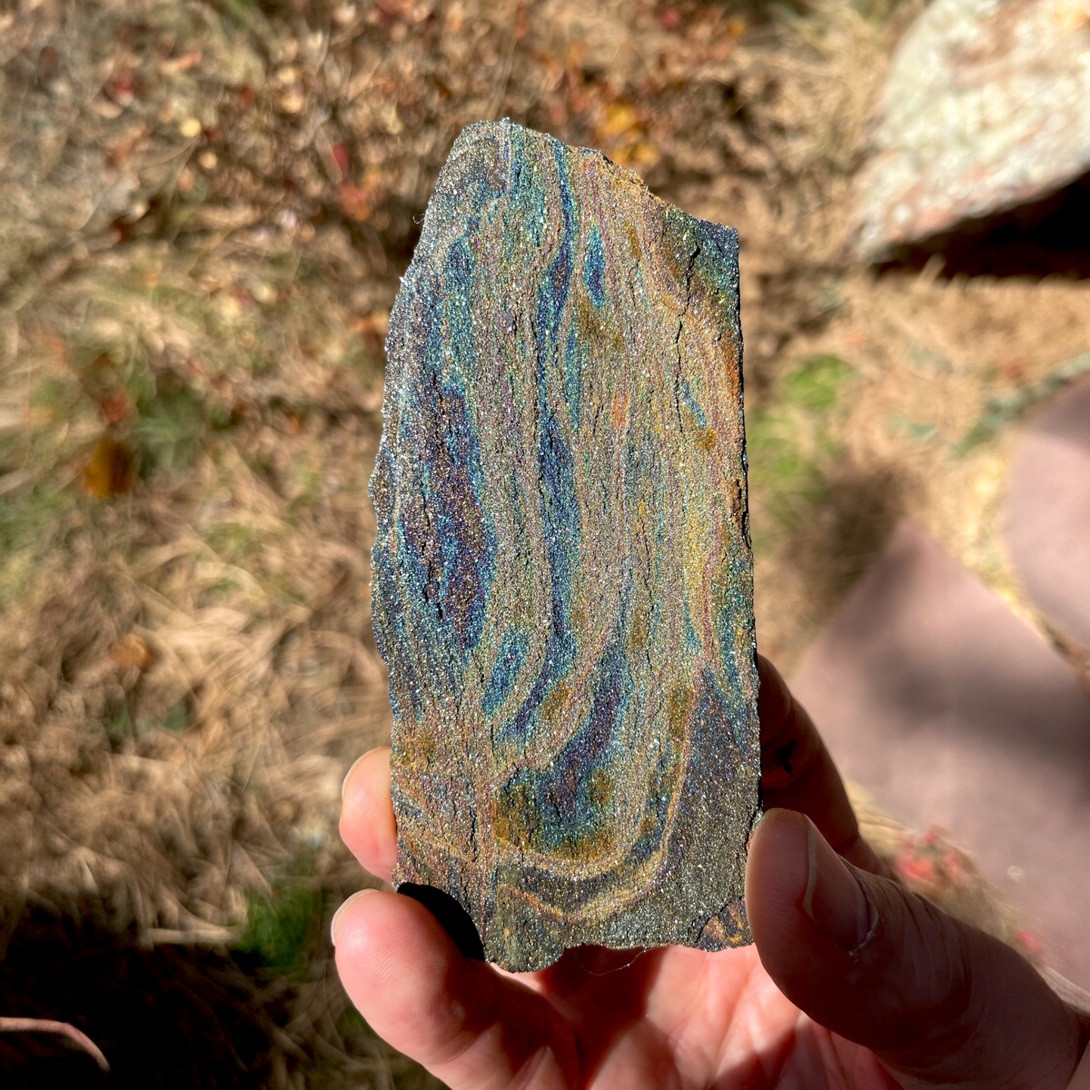 Rainbow Hematite Rough - Andrade Mine, Joao Monlevade, MG Brazil, 72.4g