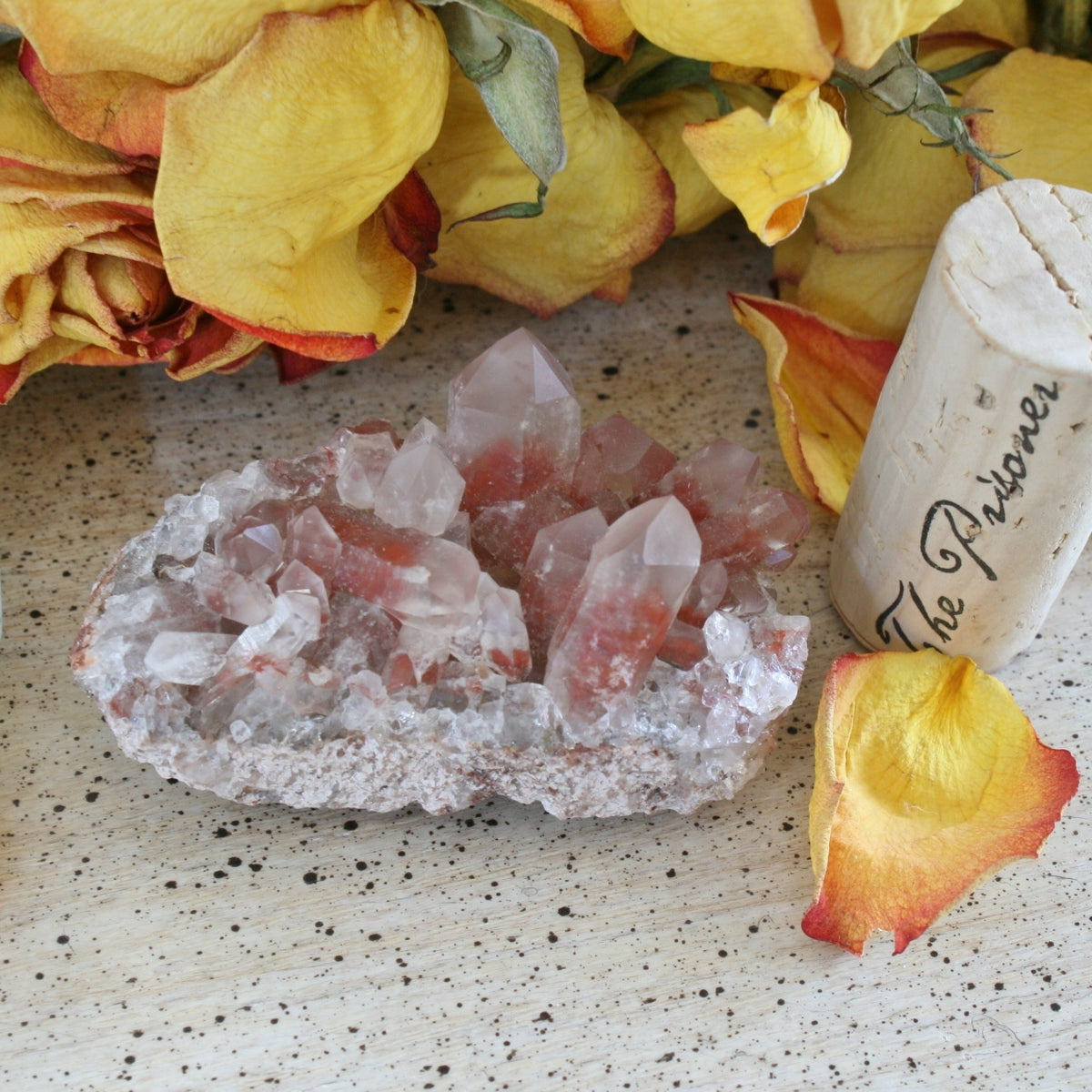 Orange River Quartz with Hematite Inclusions / Phantoms, Northern Cape, South Africa, 74.7 grams