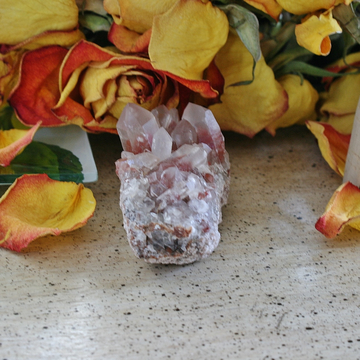 Orange River Quartz with Hematite Inclusions / Phantoms, Northern Cape, South Africa, 74.7 grams