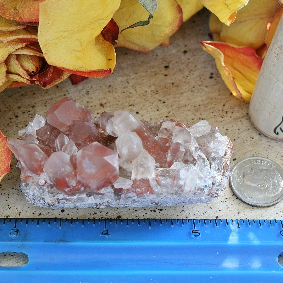 Orange River Quartz with Hematite Inclusions / Phantoms, Northern Cape, South Africa, 74.7 grams