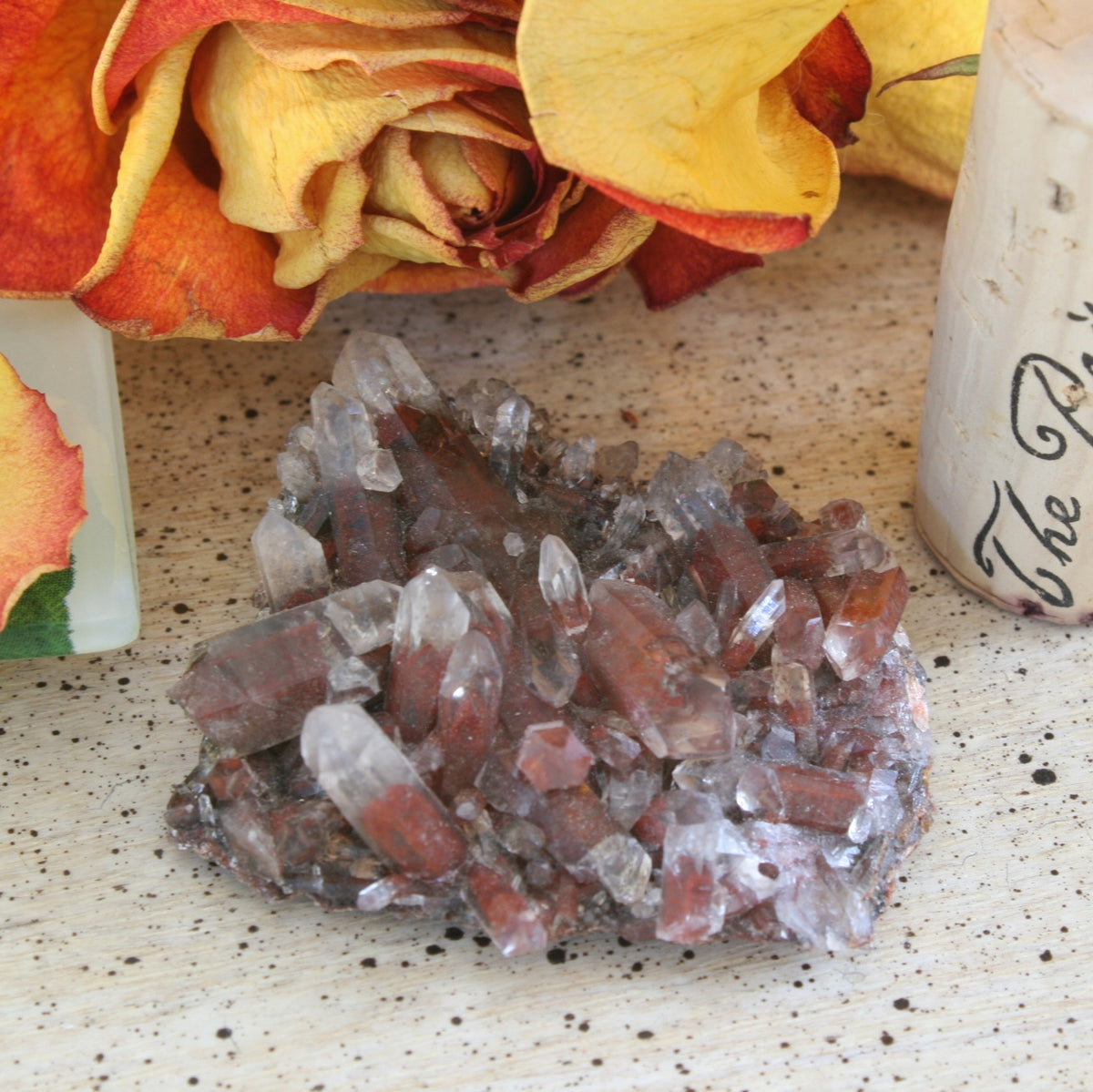 Orange River Quartz with Hematite Inclusions / Phantoms, Northern Cape, South Africa, 31.6 grams