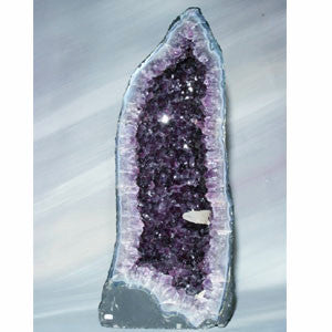 Amethyst Cathedral Geode Tower with Calcite 20" Tall