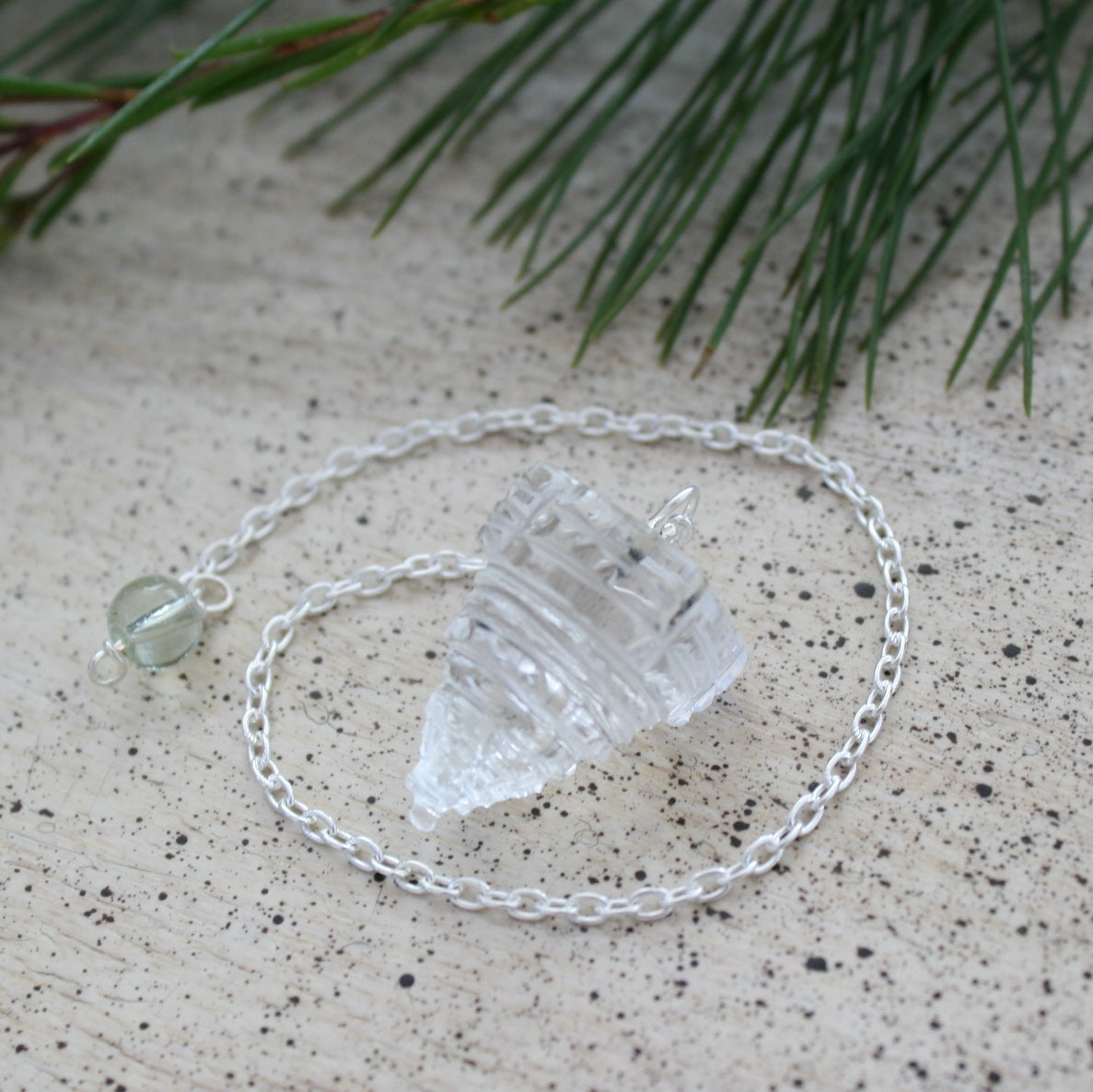 ONE Sri Yantra Pendulum, Clear Quartz for Intuition