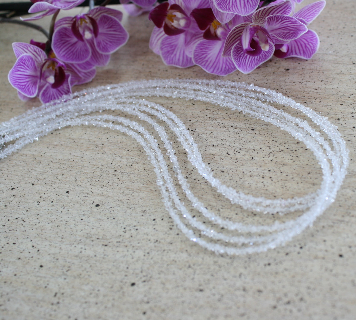 ONE Herkimer Diamond Clear Quartz Crystal Necklace from Herkimer, New York: 18" Long with extender