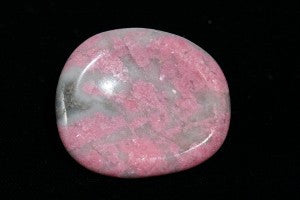 Rhodonite Worry Stone (Comfort Stone) 1.75" x 1.50" x 0.25"