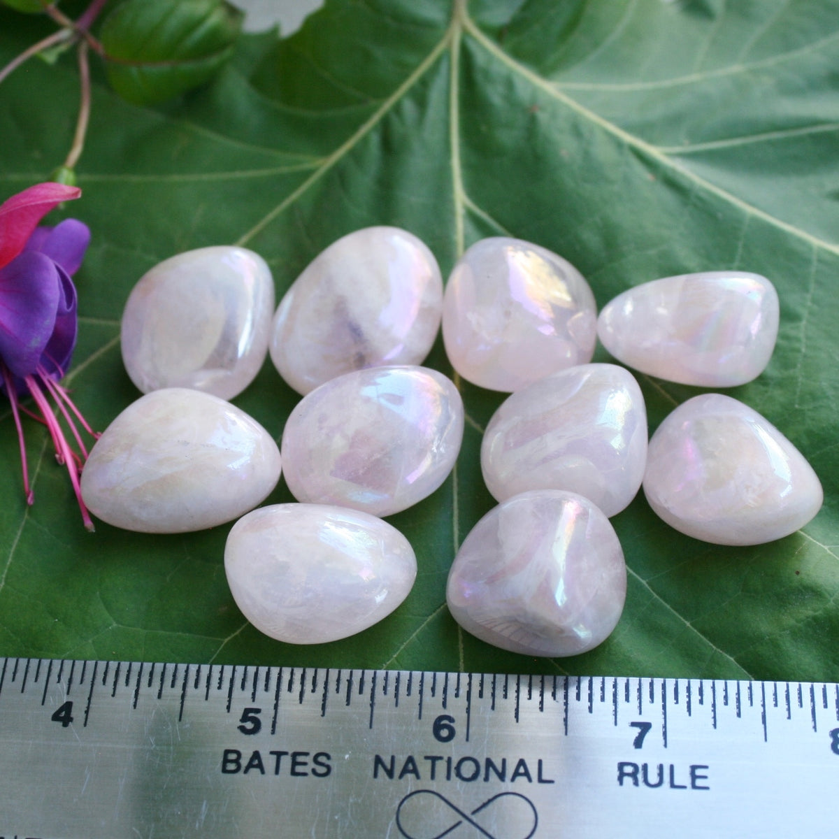 Aura Quartz, Rose Quartz, ONE Tumbled Stone, 11 to 15 grams each