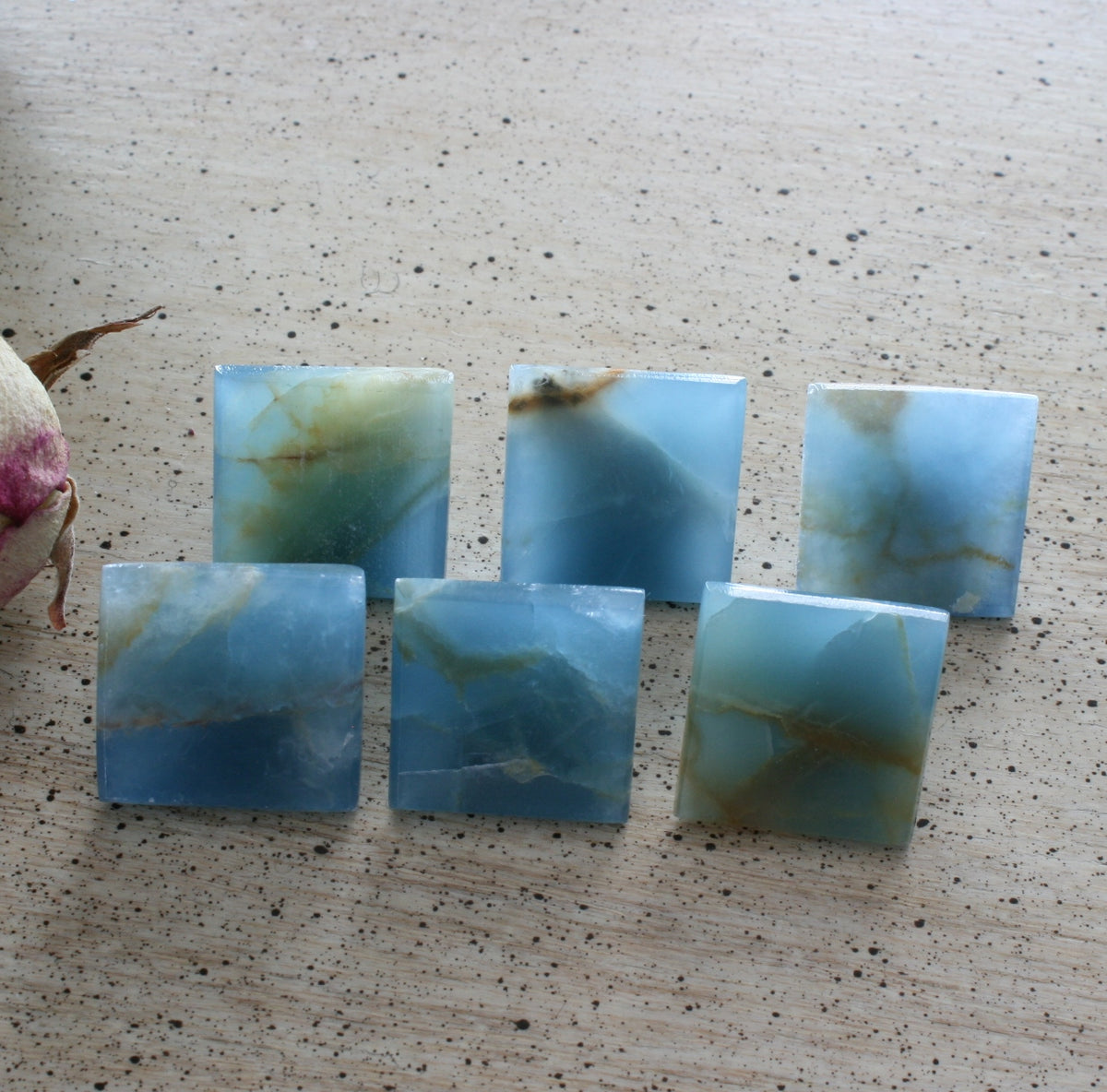 Blue Calcite / Blue Onyx Pyramid from Argentina, also called Lemurian Aquatine Calcite, LGPY5