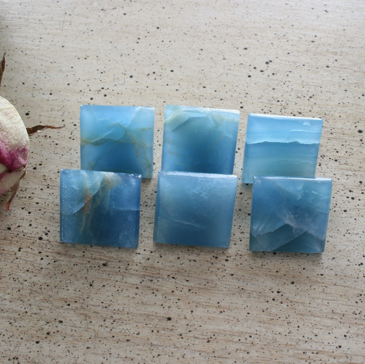 Blue Calcite / Blue Onyx Pyramid from Argentina, also called Lemurian Aquatine Calcite, LGPY8