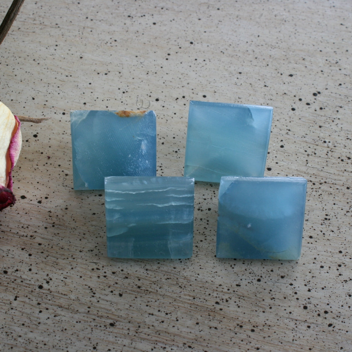 Blue Calcite / Blue Onyx Pyramid from Argentina, also called Lemurian Aquatine Calcite, LGPY7