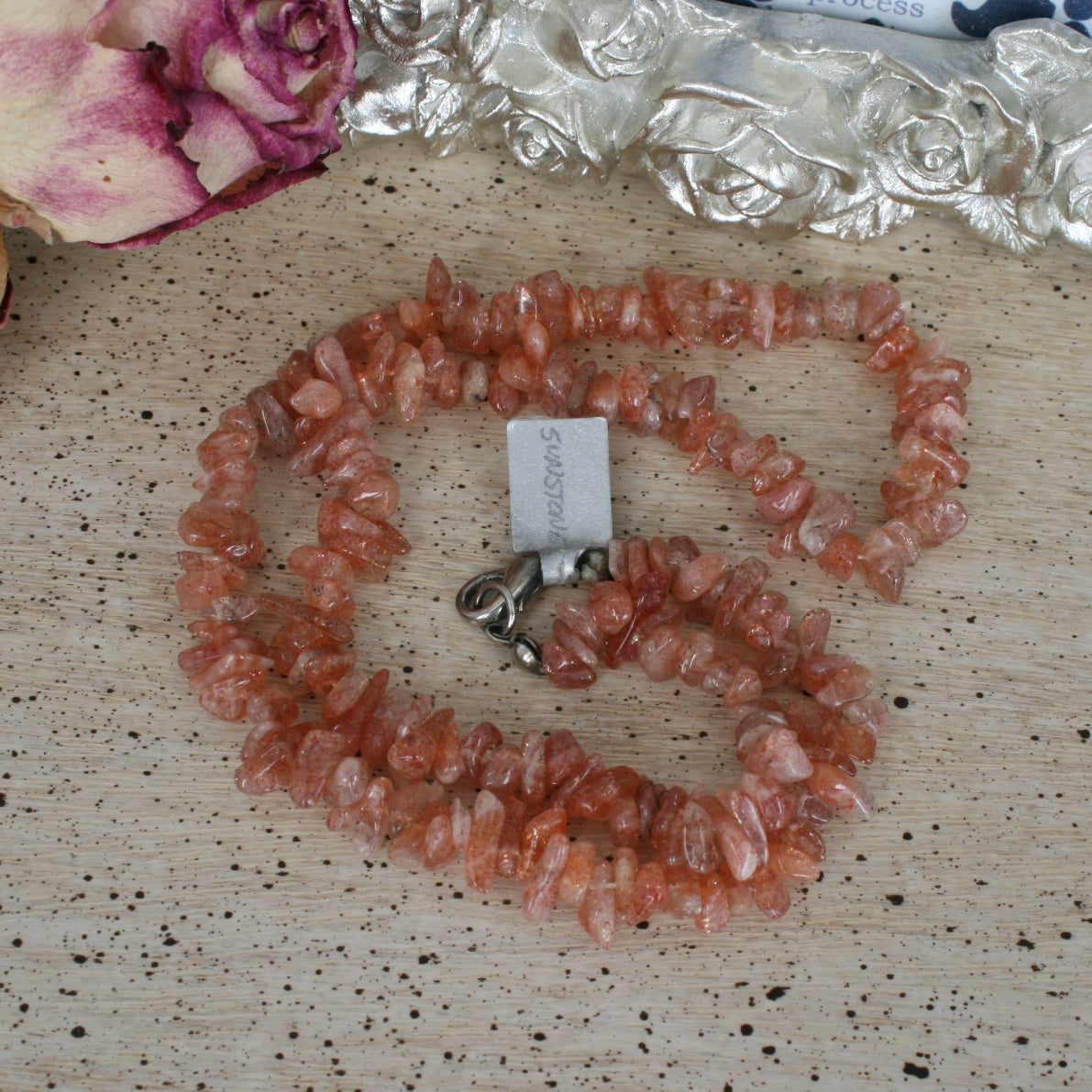 Sunstone Chip Necklace