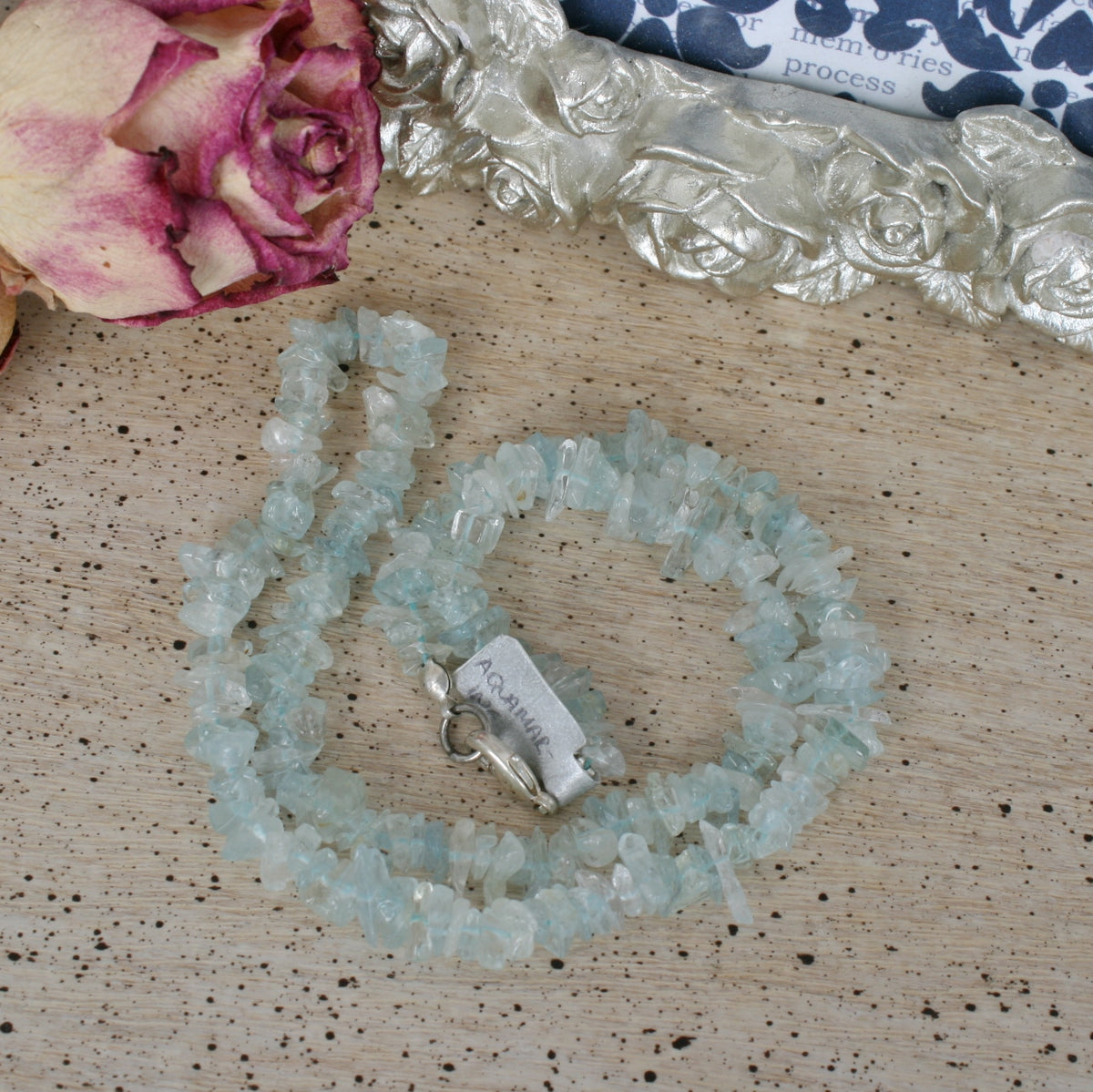 Aquamarine Chip Necklace