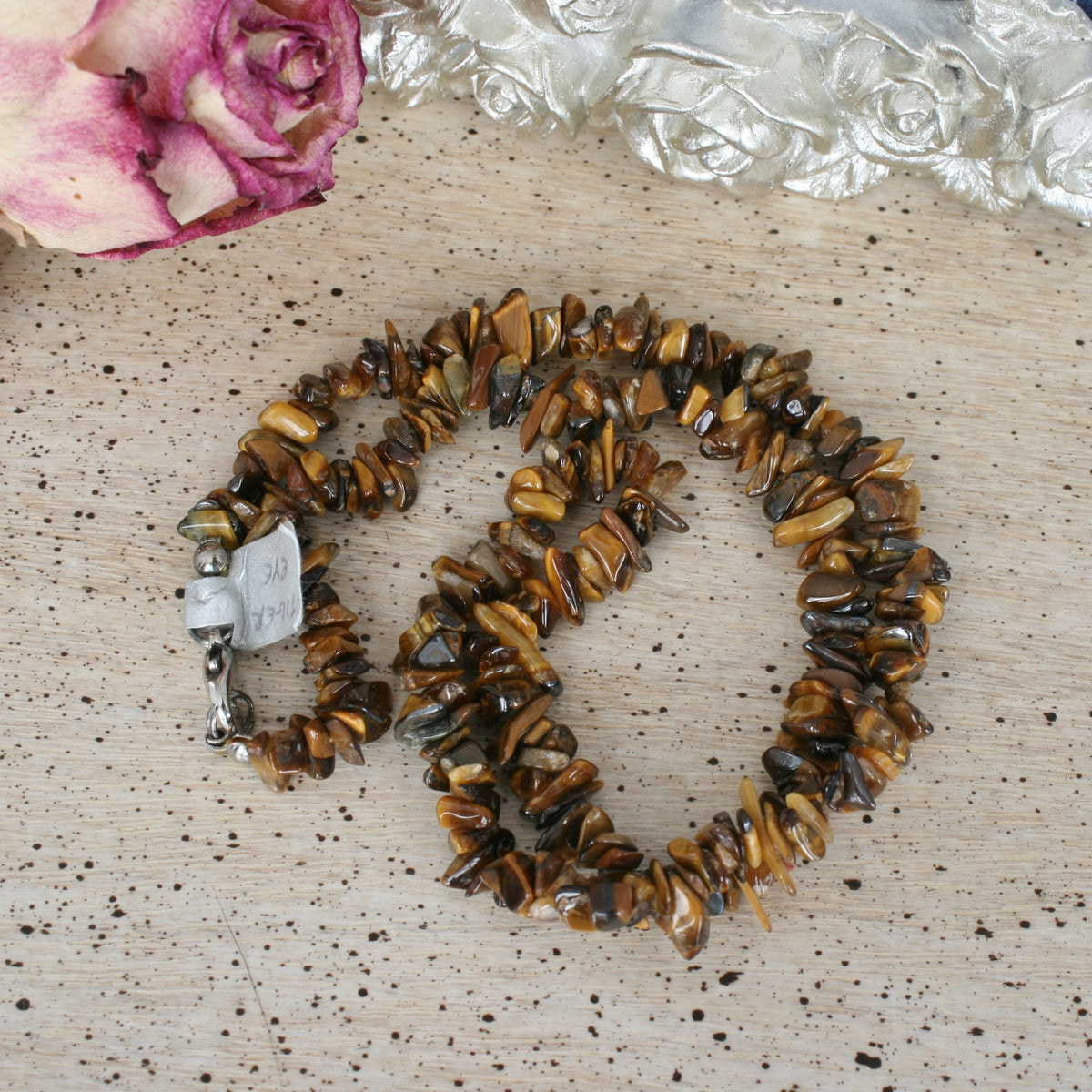Tigers Eye Chip Necklace