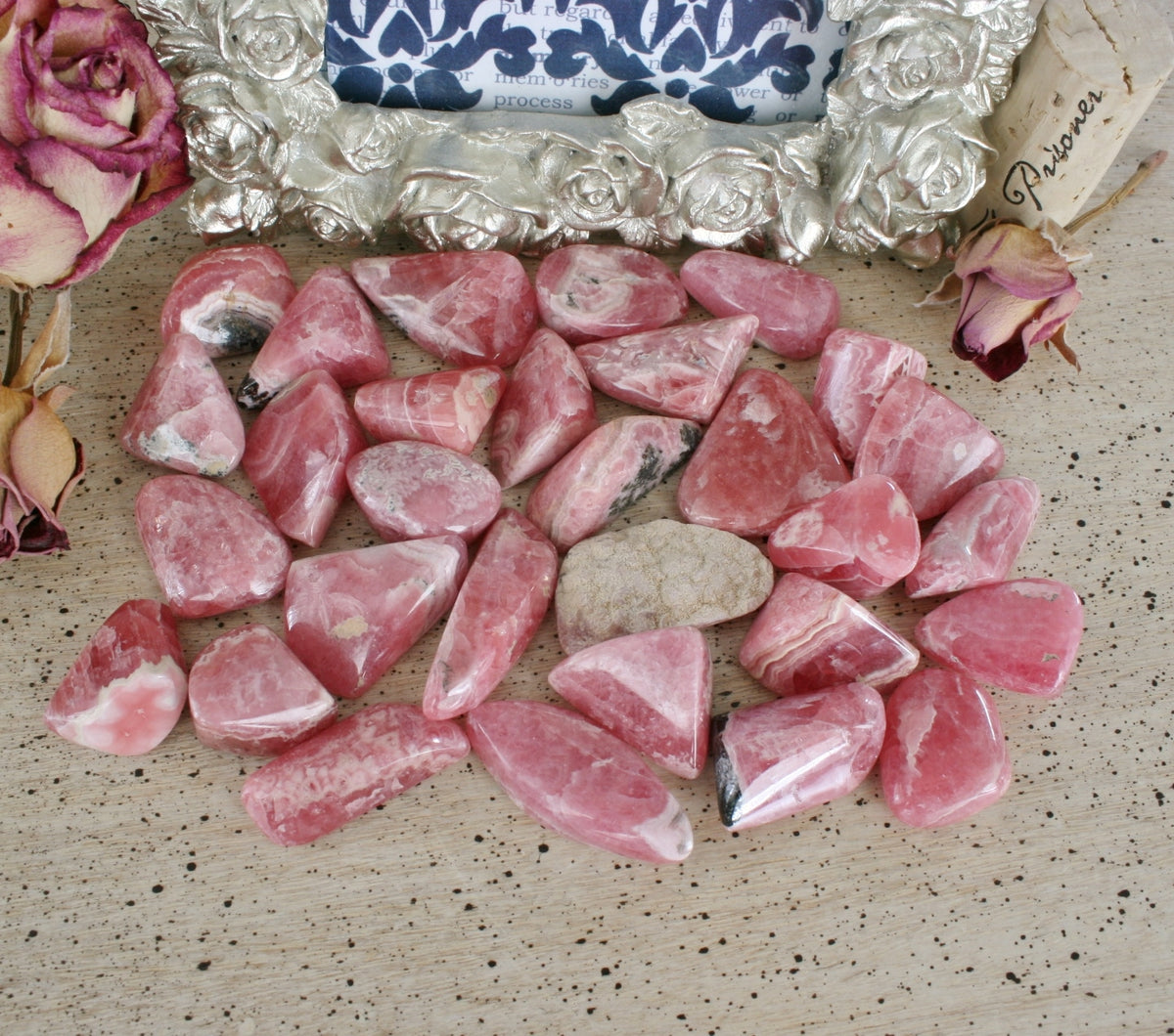 Hand Polished Rhodochrosite from Argentina, T3