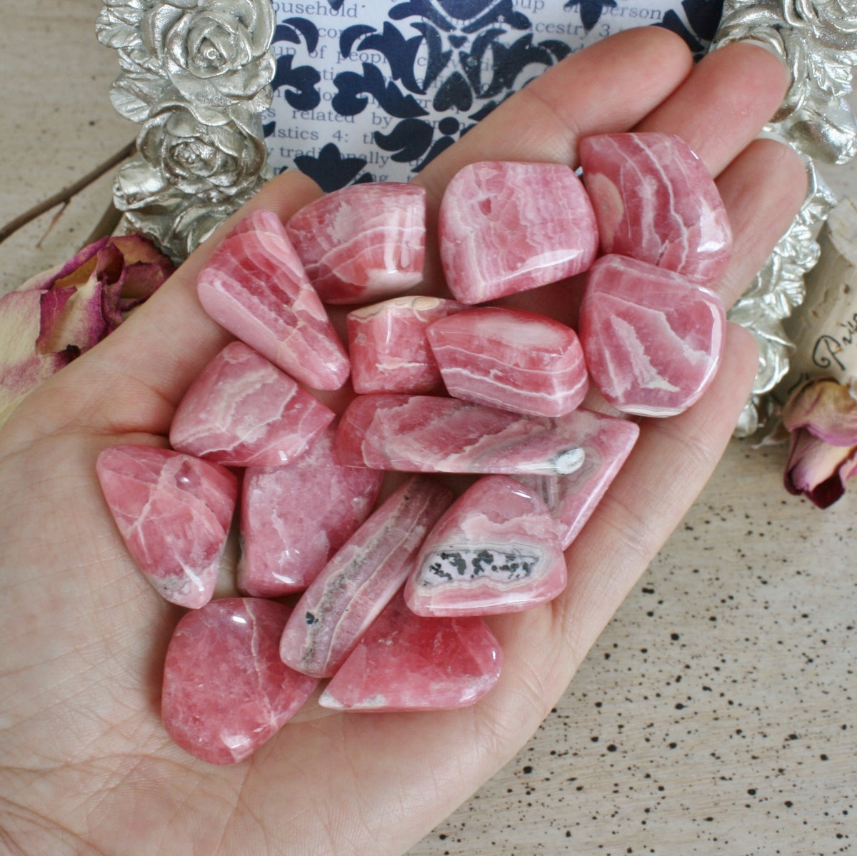 Hand Polished Rhodochrosite from Argentina, T4