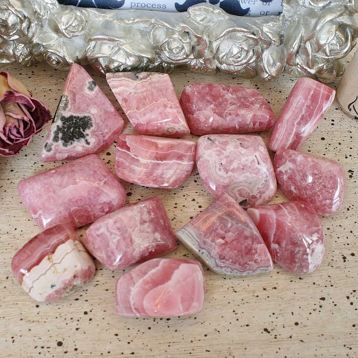 Hand Polished Rhodochrosite from Argentina, T6