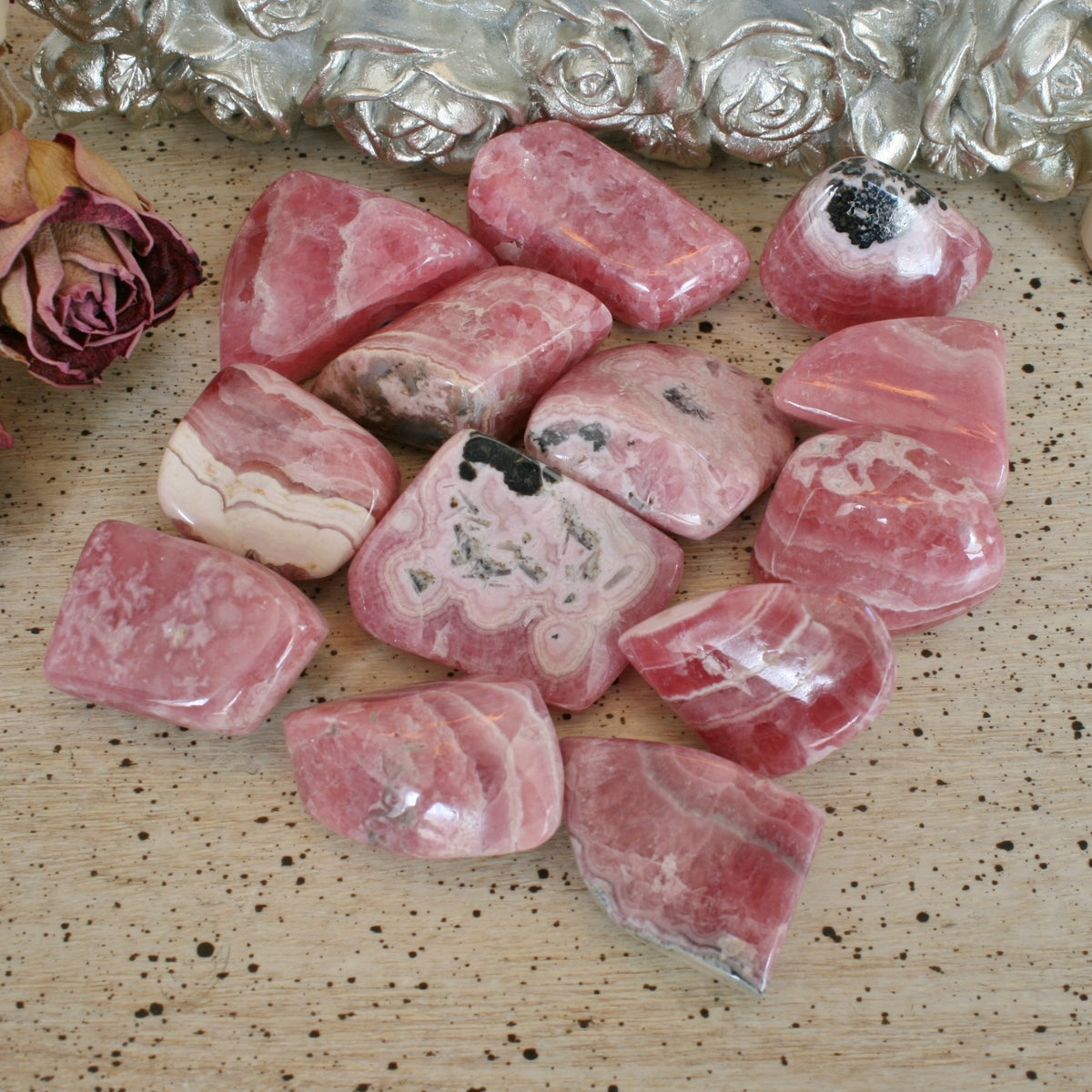 Hand Polished Rhodochrosite from Argentina, T6