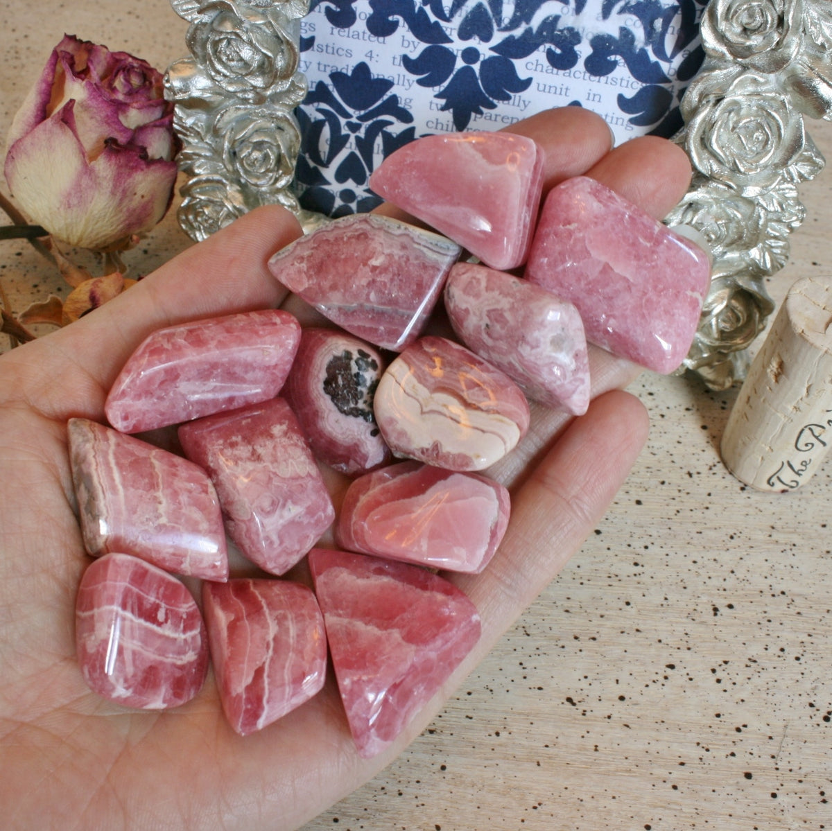 Hand Polished Rhodochrosite from Argentina, T6
