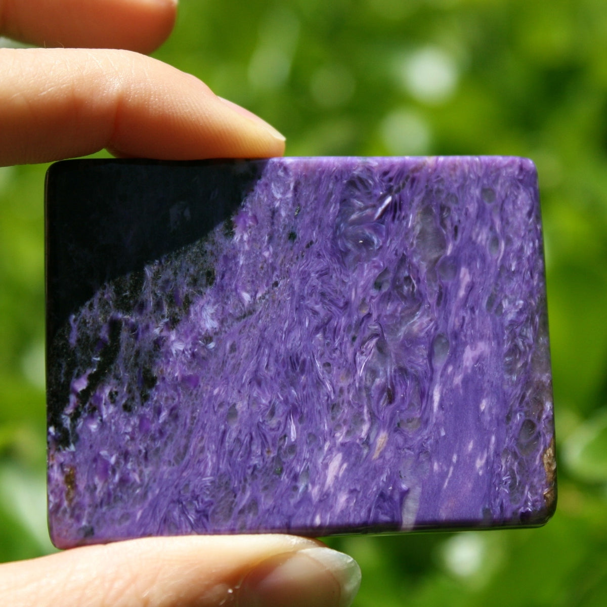 Charoite with Aegirine Polished Slice from Russia, 53 grams