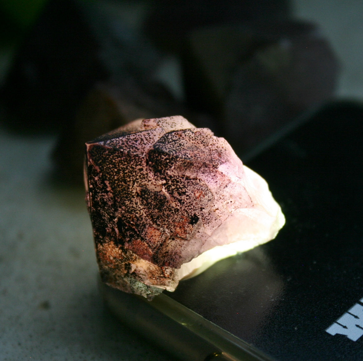 ONE Auralite 23 Elestial Crystal Point from Thunder bay, Boreal Forest, Canadian Shield