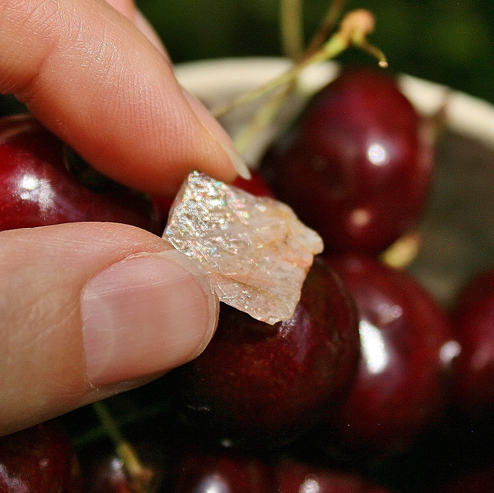 Rainbow Lattice Sunstone from Australia, 1.6 grams