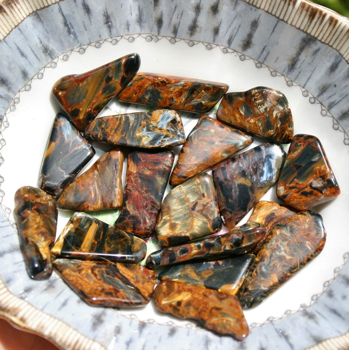 ONE Pietersite Chatoyant Tumbled Stones from Namibia, 2.5 - 3.5 grams each