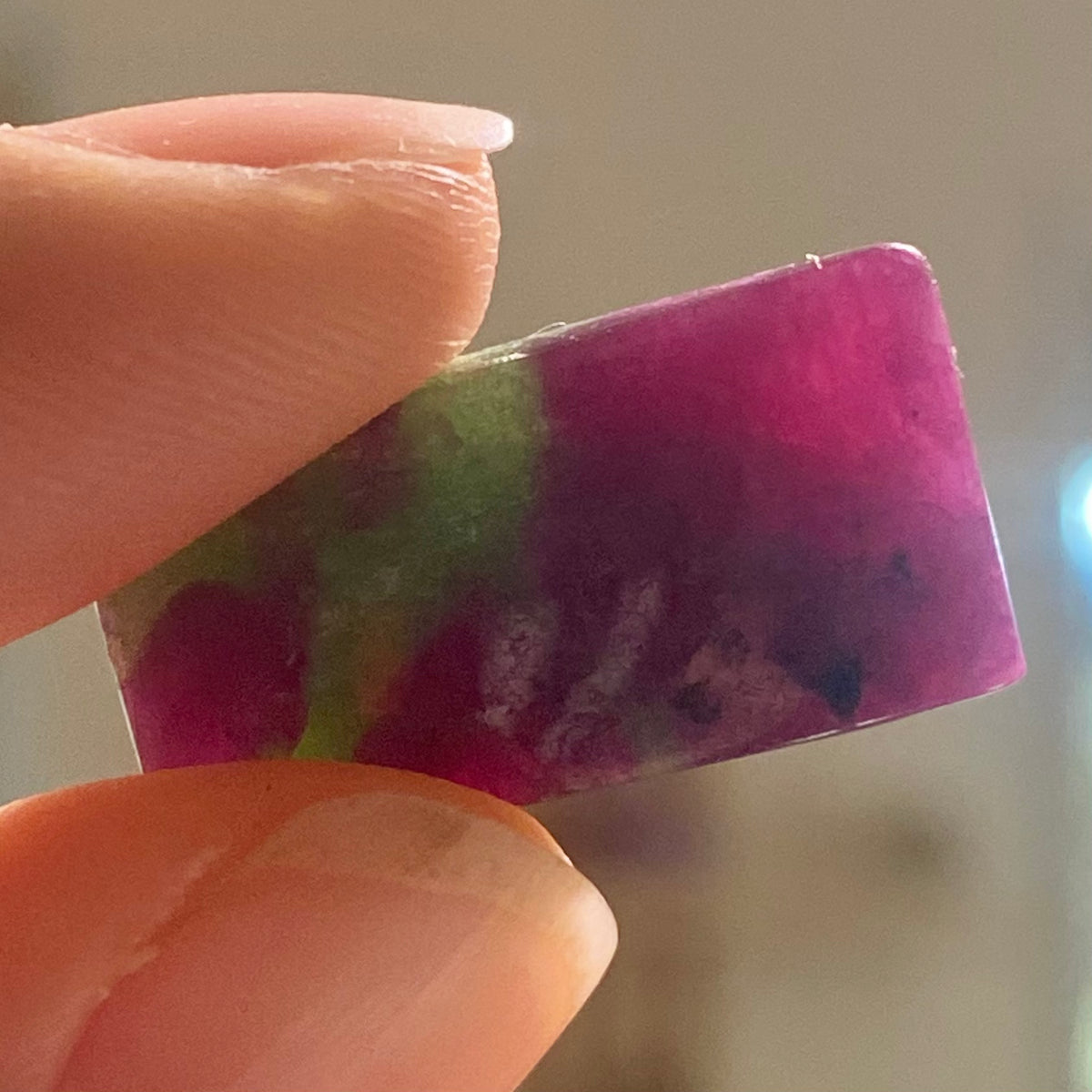 Ruby & Zoisite Rectangle Cabochon 0.87" x 0.44" x 0.12"