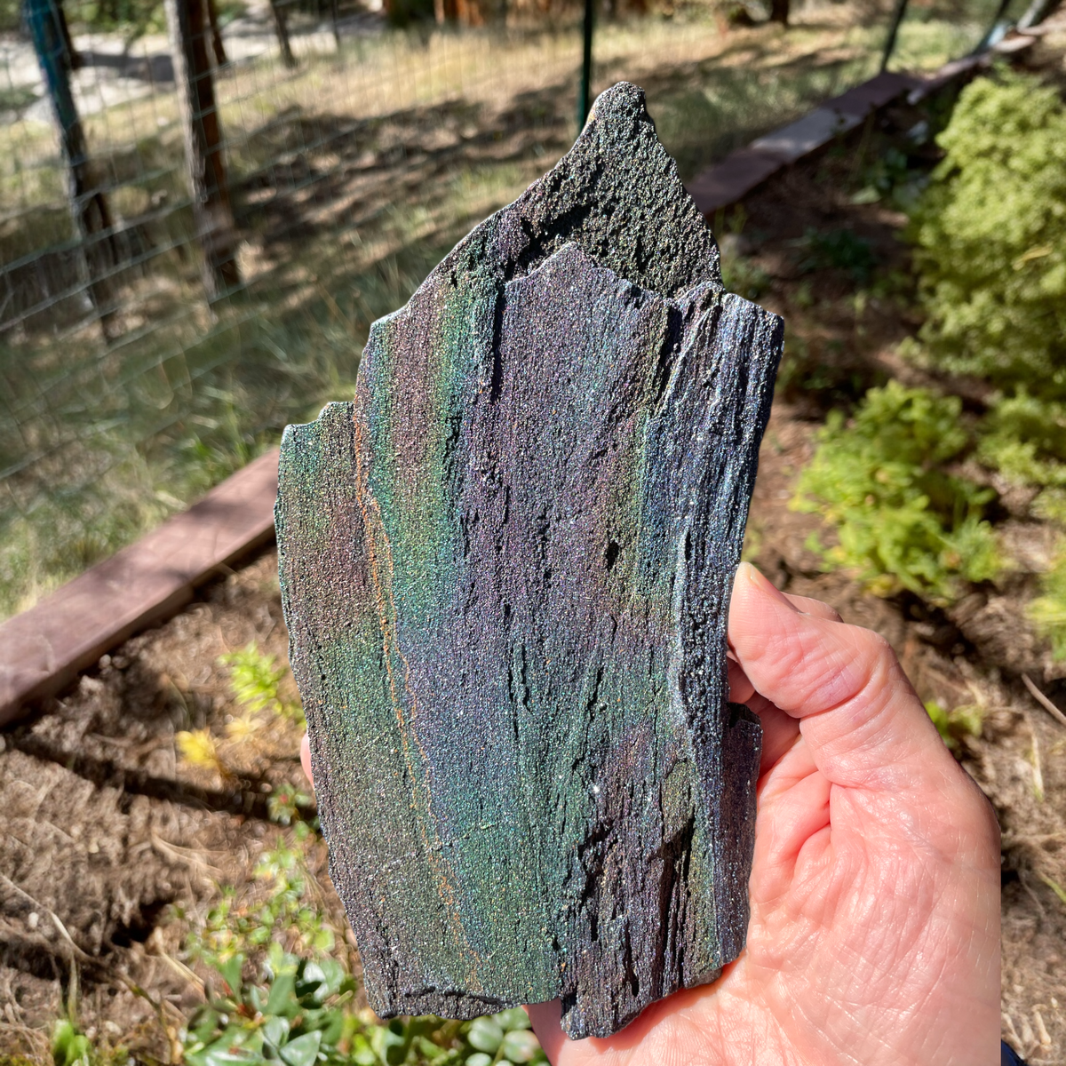 Rainbow Hematite Rough - Andrade Mine, Joao Monlevade, MG Brazil, 290.5g