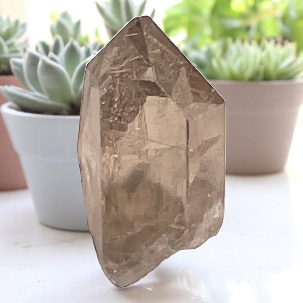 Crystal  - Rutile, Rutilated Quartz, Smoky Quartz  - Brazil, 40.5g