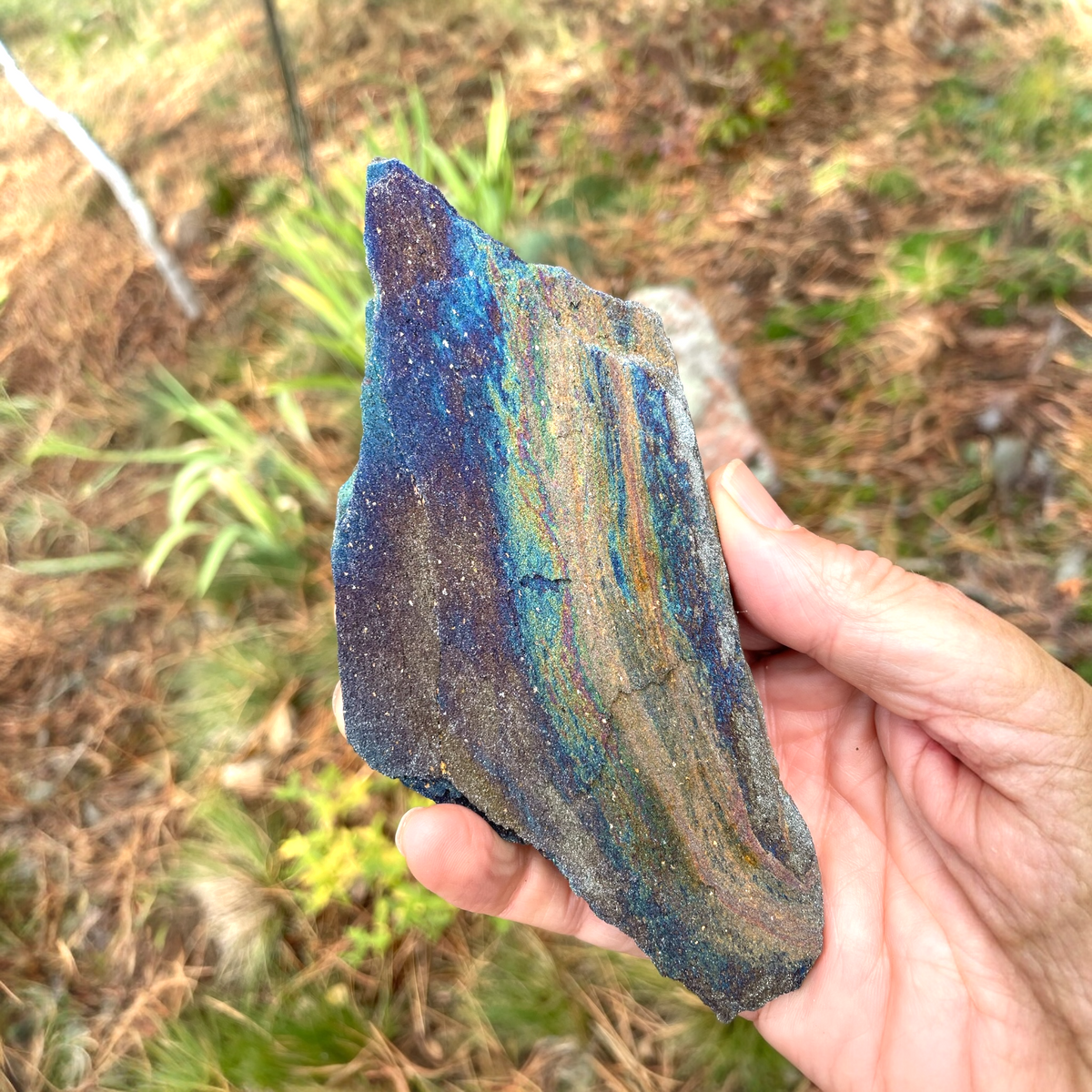 Rainbow Hematite Rough - Andrade Mine, Joao Monlevade, MG Brazil, 167.7g