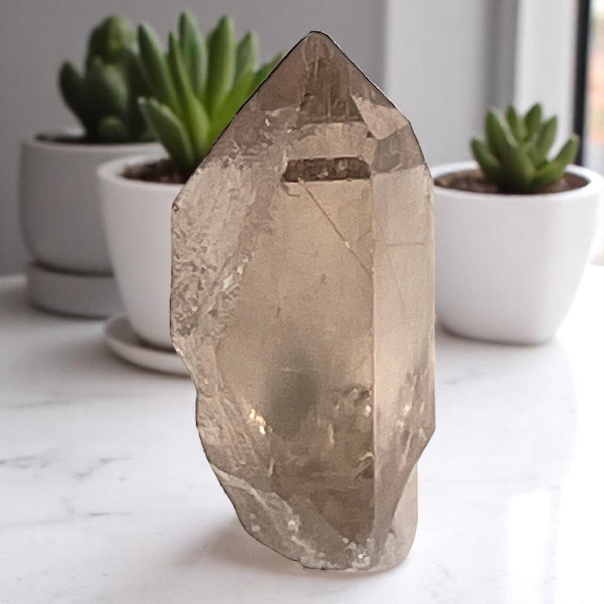 Crystal  - Rutile, Rutilated Quartz, Smoky Quartz  - Brazil, 40.5g