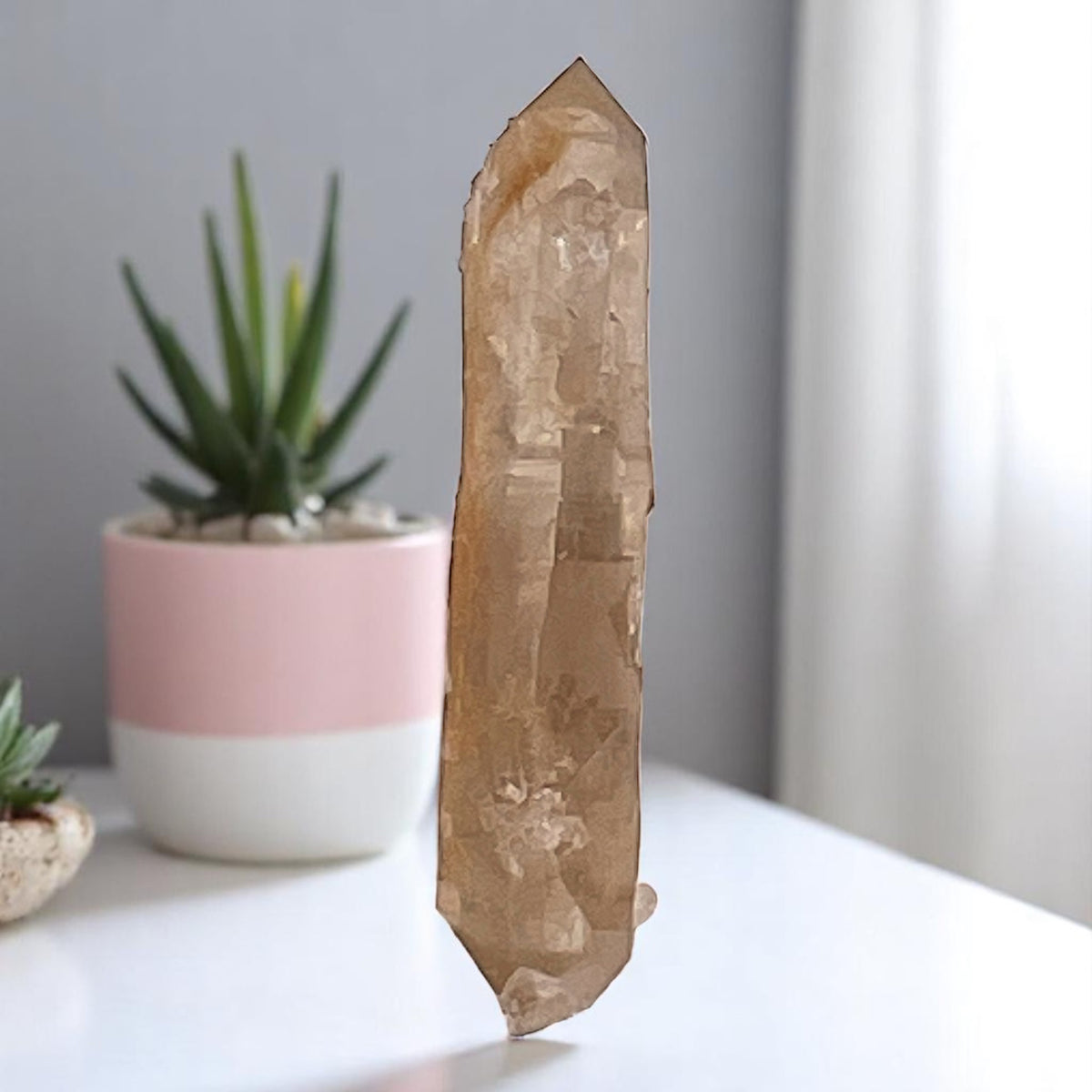 Crystal  - Rutile, Rutilated Quartz, Smoky Quartz  - Brazil, 30.3g