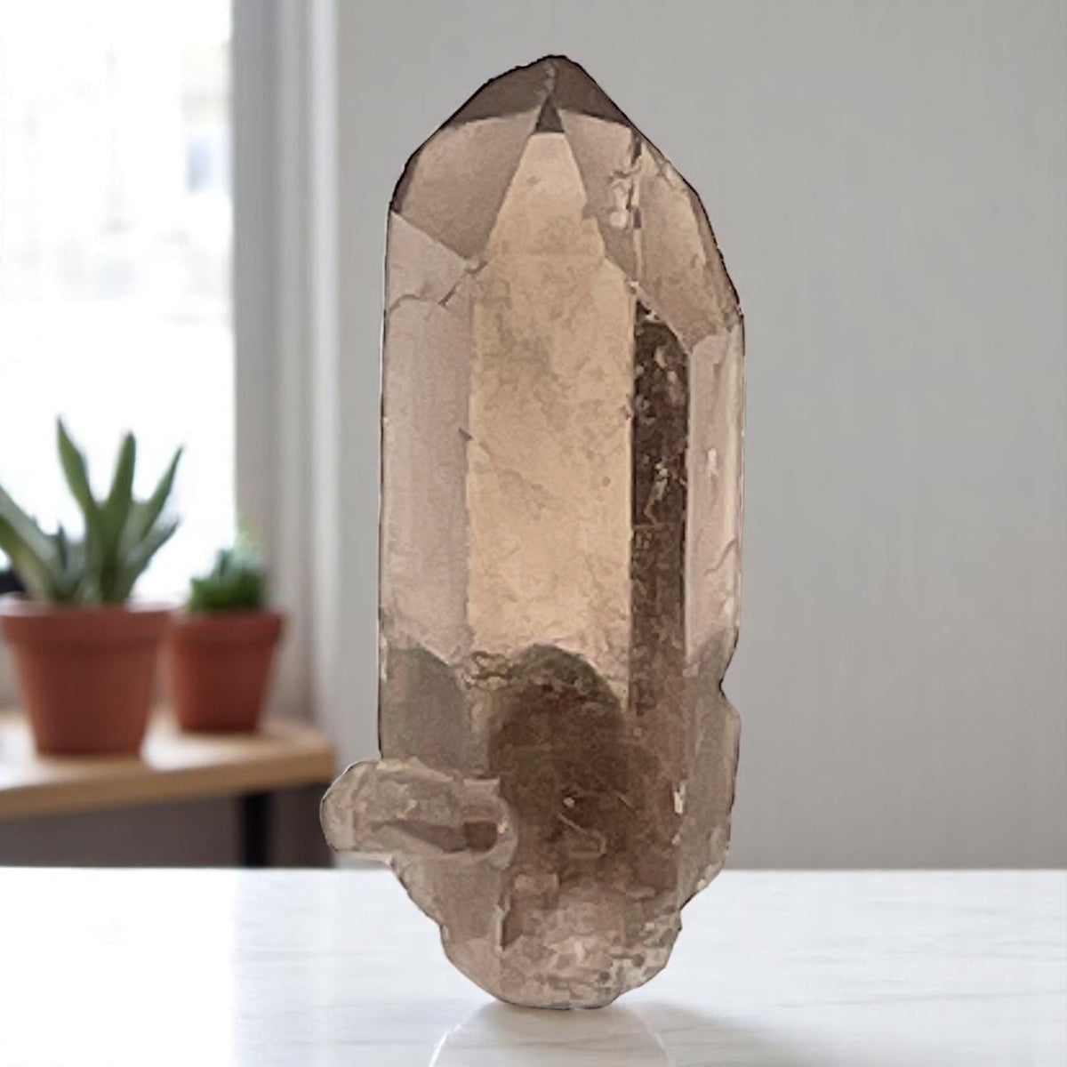 Crystal  - Rutile, Rutilated Quartz, Smoky Quartz  - Brazil, 21.5g