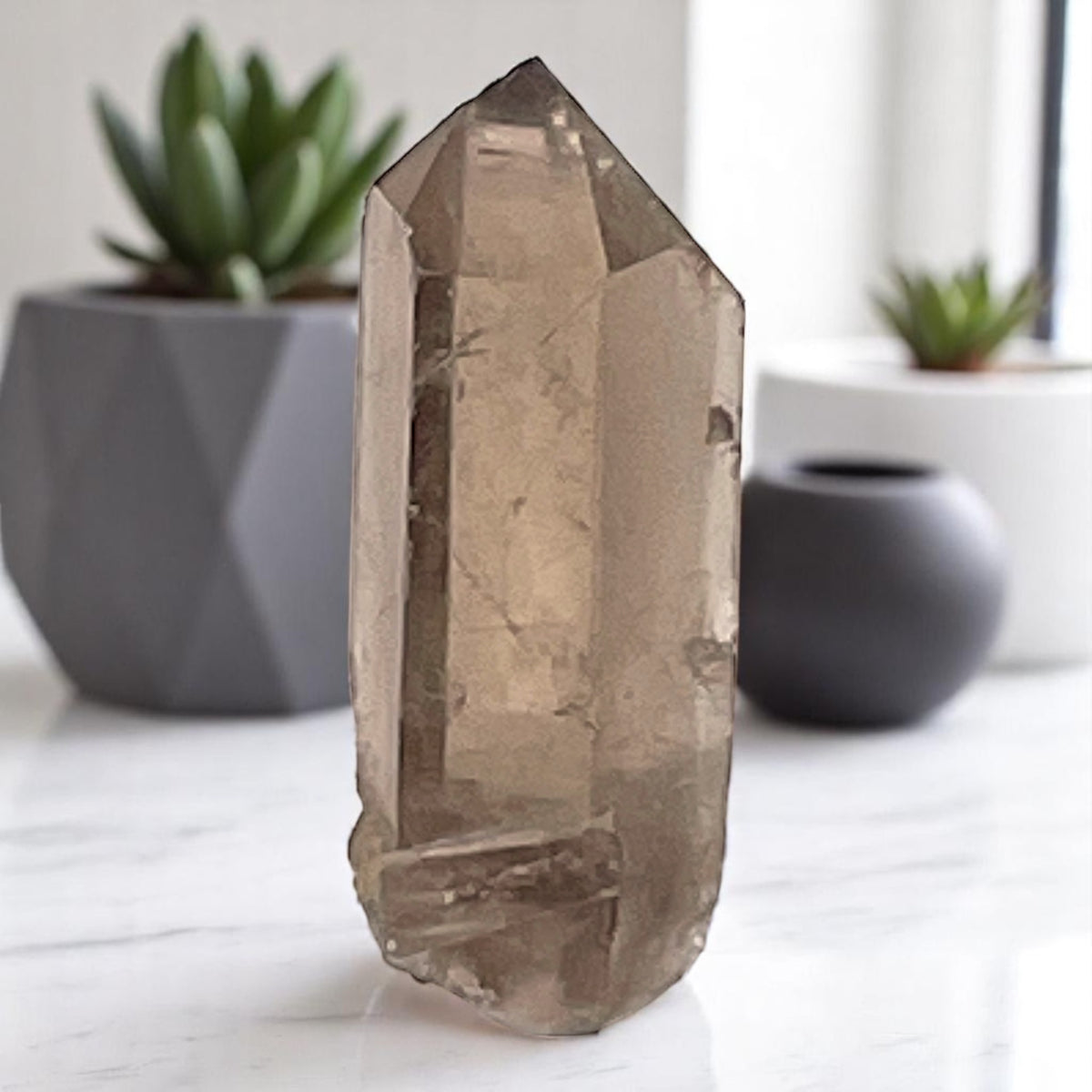 Crystal  - Rutile, Rutilated Quartz, Smoky Quartz  - Brazil, 21.5g