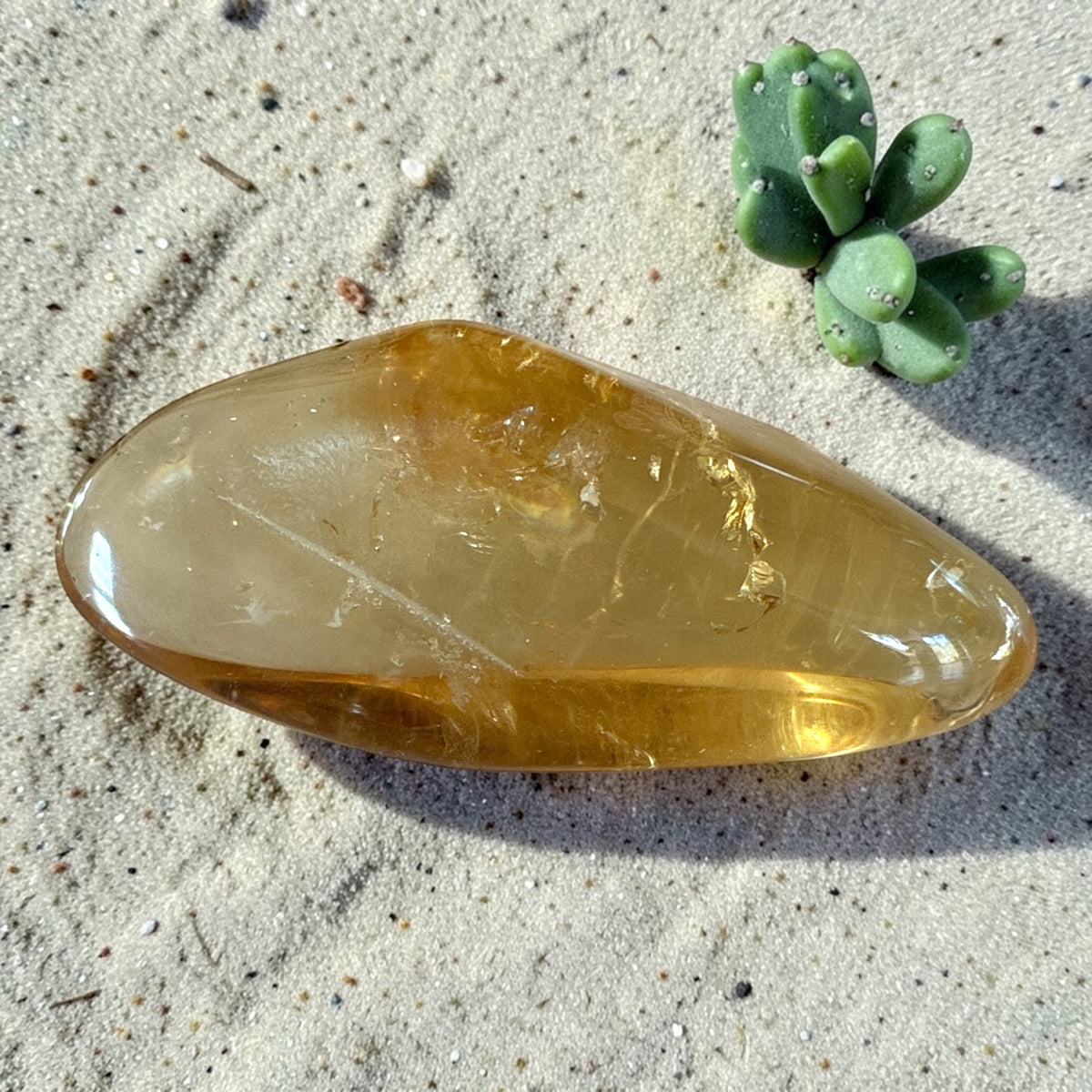 Yellow Citrine Polished - Zambia, 38.9g