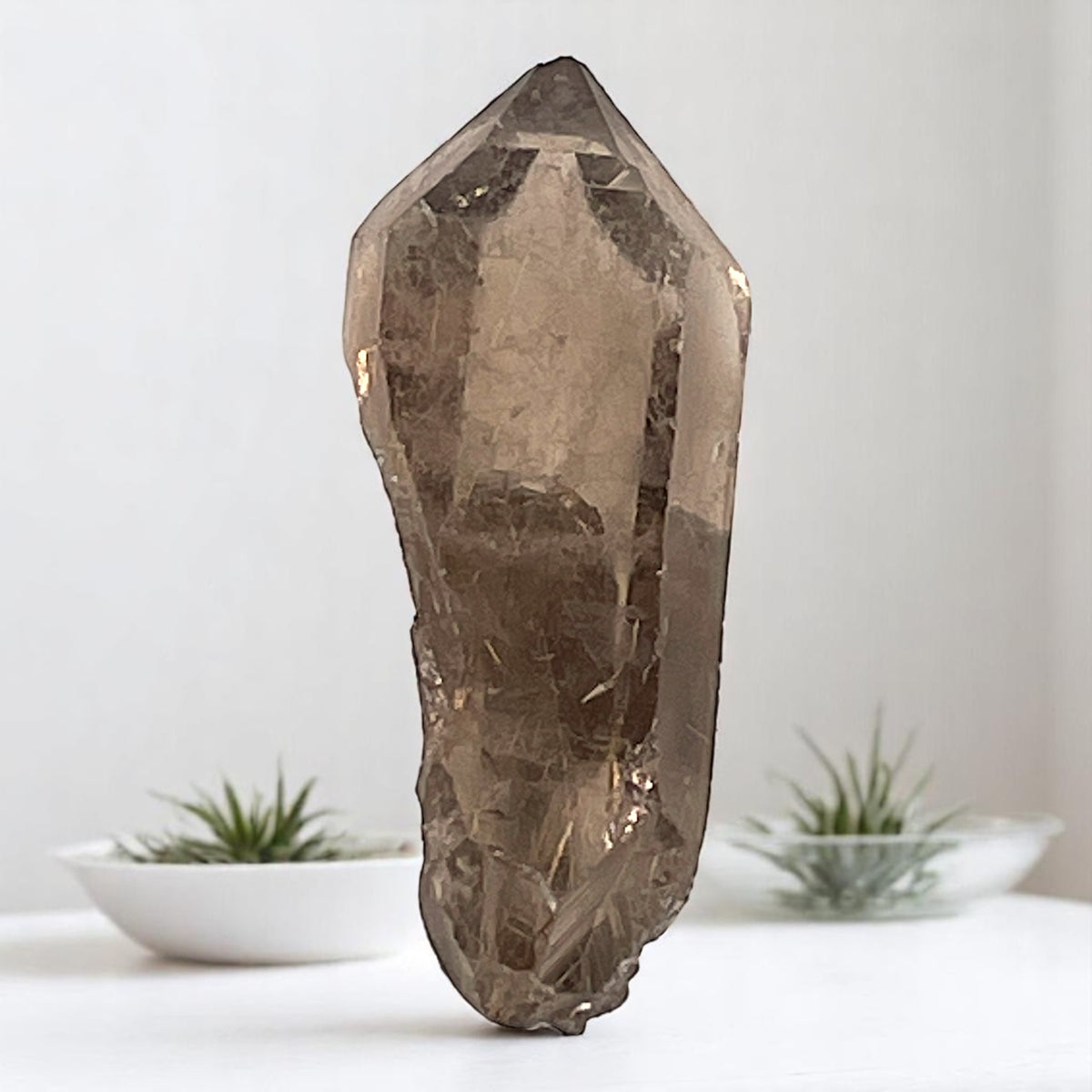 Crystal  - Rutile, Rutilated Quartz, Smoky Quartz  - Brazil, 53.6g