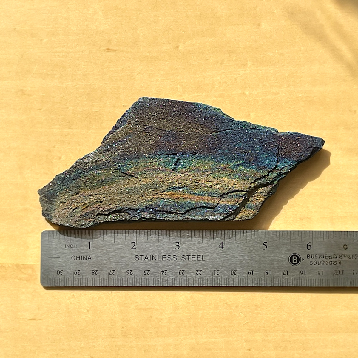 Rainbow Hematite Rough - Andrade Mine, Joao Monlevade, MG Brazil, 167.7g