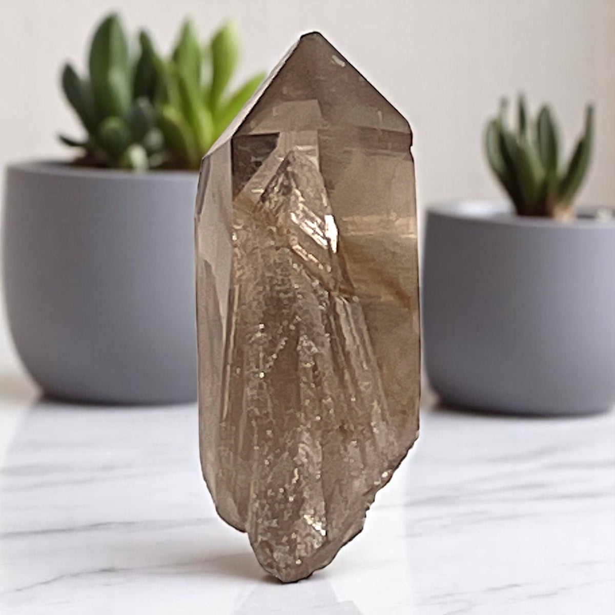 Crystal  - Rutilated Quartz, Rutile, Smoky Quartz  - Brazil, 35.5g