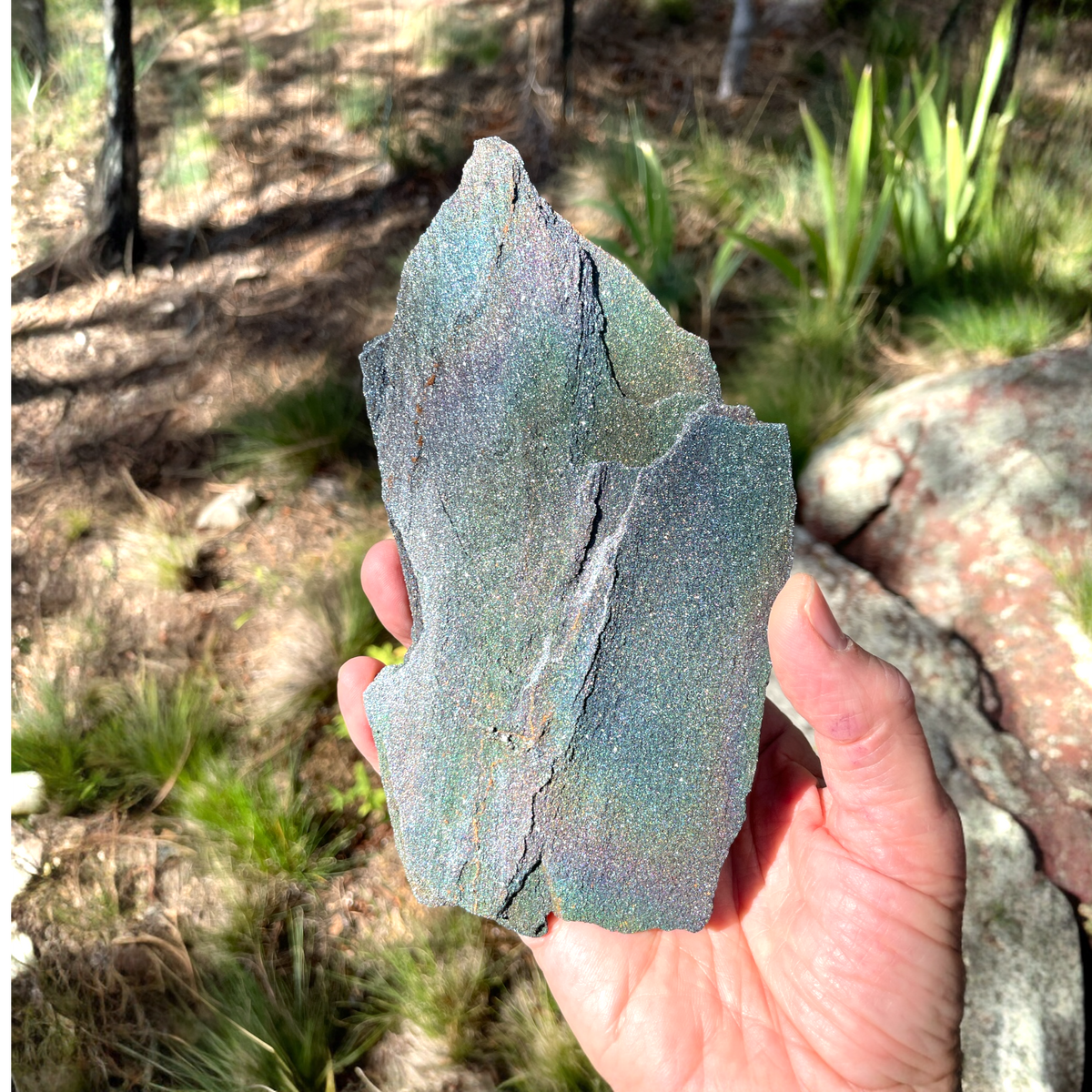 Rainbow Hematite Rough - Andrade Mine, Joao Monlevade, MG Brazil, 290.5g