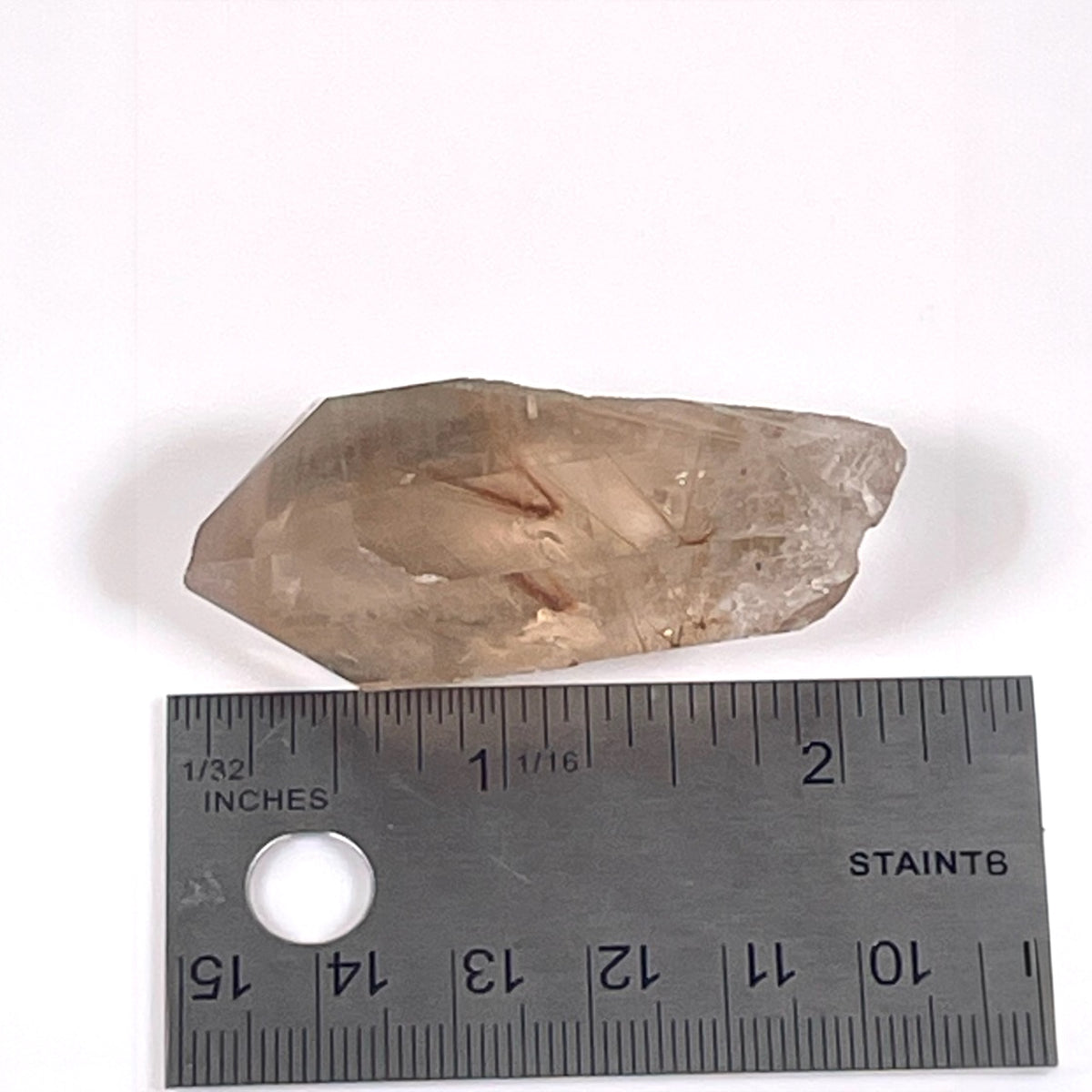 Crystal  - Rutilated Quartz, Rutile, Smoky Quartz  - Brazil, 35.5g