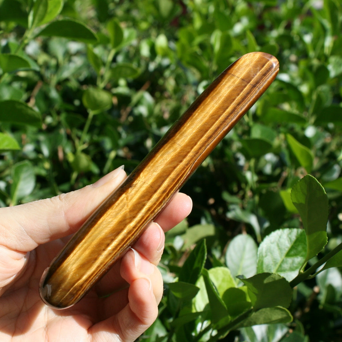 Tigers Eye Polished Crystal Wand, 101 grams