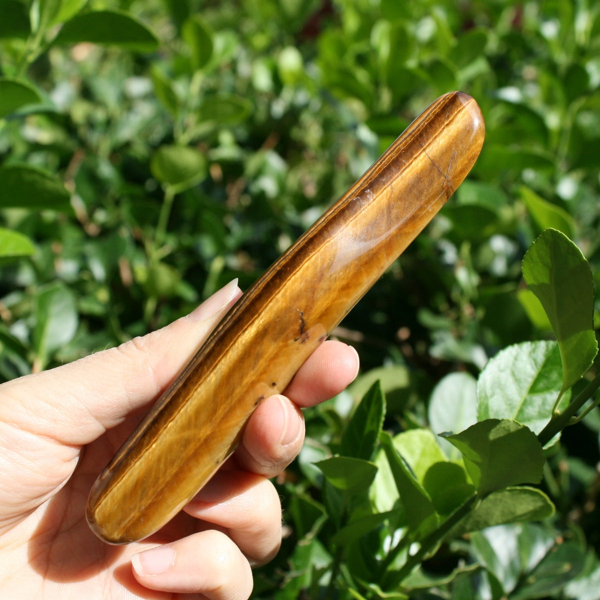 Tigers Eye Polished Crystal Wand, 101 grams